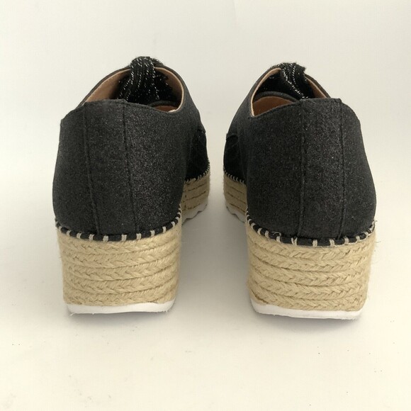 New INC International Concepts Abrelia Sneakers Perforated Espadrille Black 10 - Picture 7 of 11
